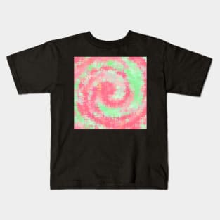 Paint Strokes Of Greens and Pinks Kids T-Shirt